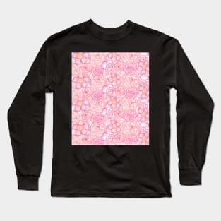 Pink Spring Flower Print Long Sleeve T-Shirt